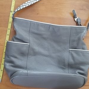 Gray handbag